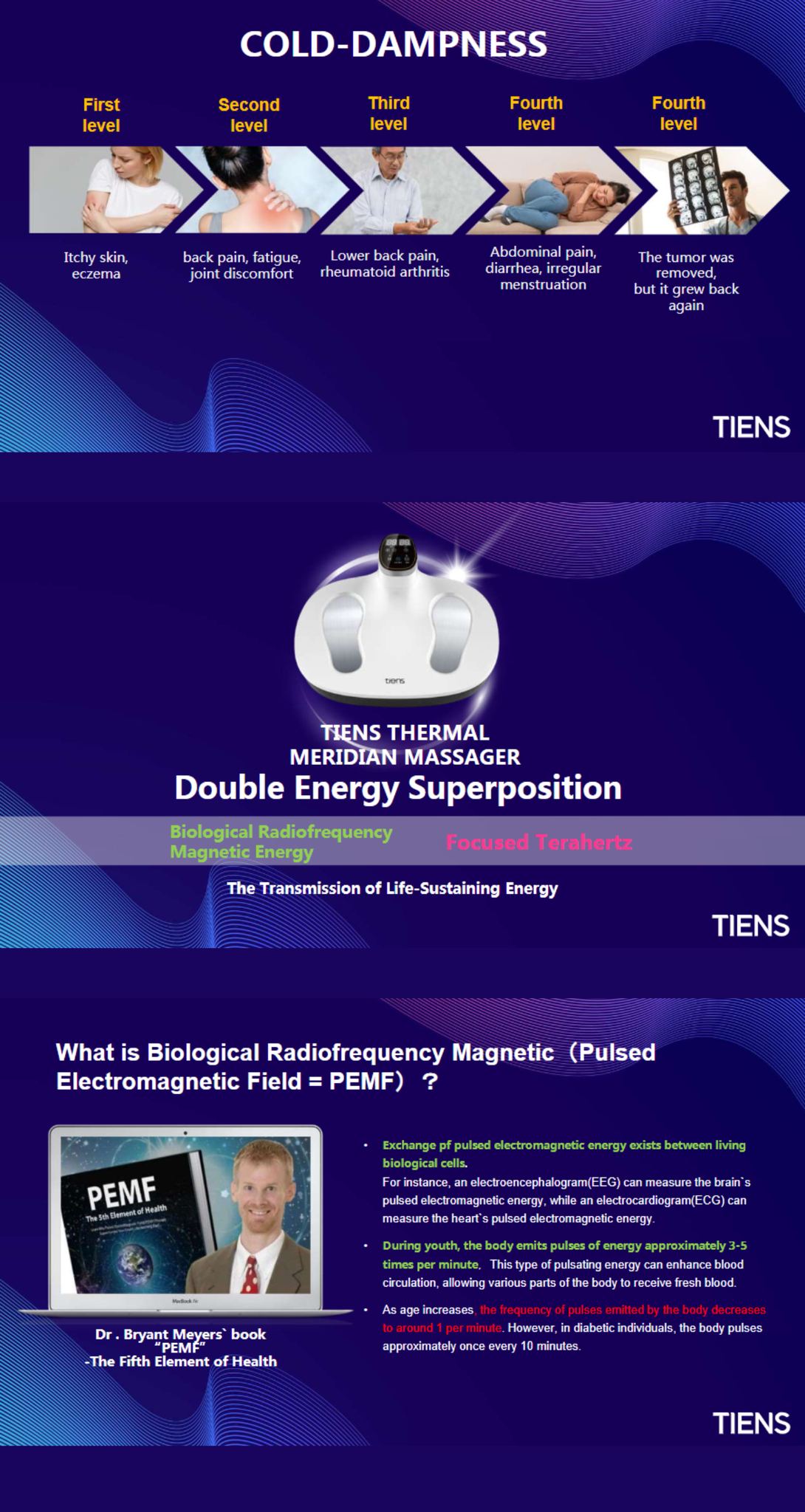 TIENS Thermal Meridian Massager (TS-THZ01) – Foot Relaxation & Blood Circulation with PEMF